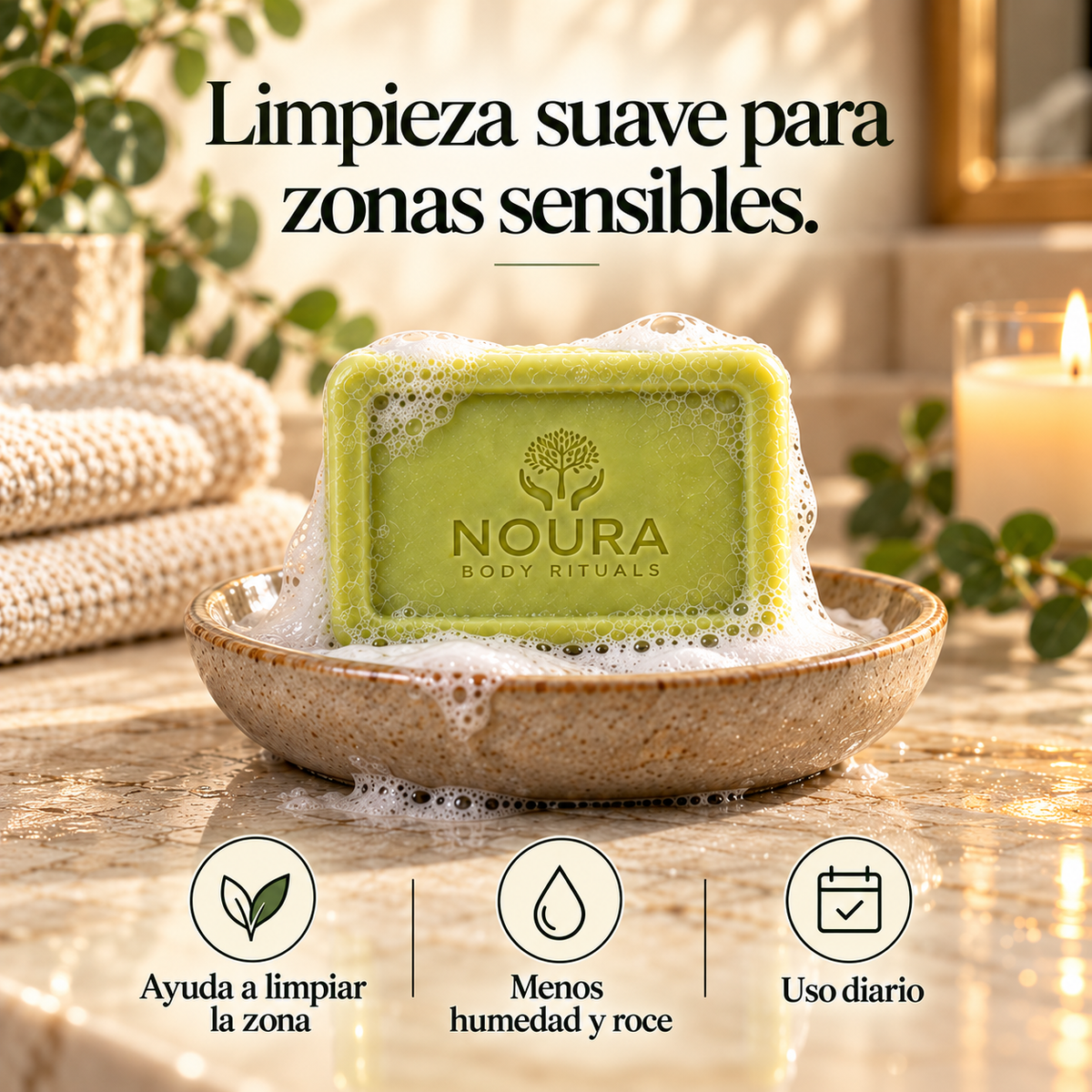 Limpieza suave para zonas sensibles: ayuda a limpiar la zona, menos humedad y roce, uso diario.